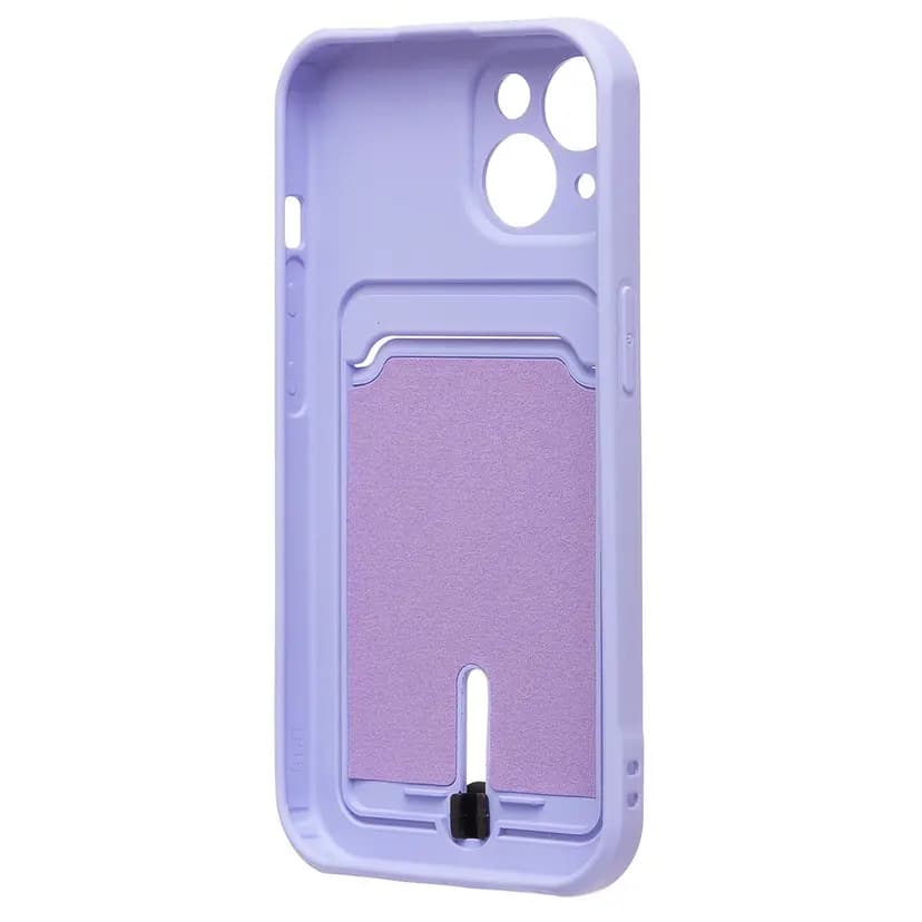 Чехол-накладка с картхолдером - SC304 для Apple iPhone 15 (light violet) — фото 2