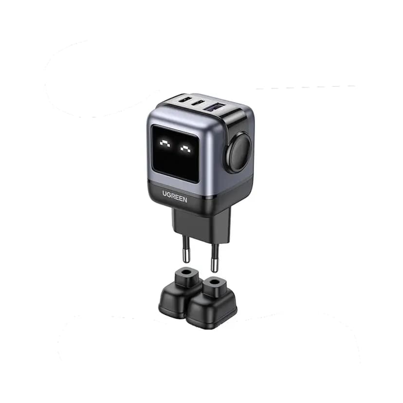 Адаптер сетевой - Ugreen Nexode Robot CD361 65W (2xType-C/USB) (black) — фото 2