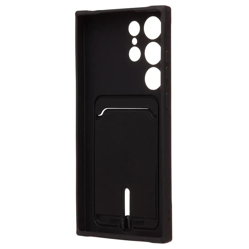 Чехол-накладка с картхолдером - SC304 для Samsung Galaxy S23 Ultra (black) — фото 2