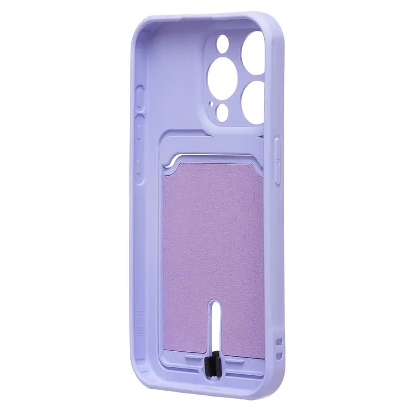 Чехол-накладка с картхолдером - SC304 для Apple iPhone 15 Pro (light violet) — фото 2