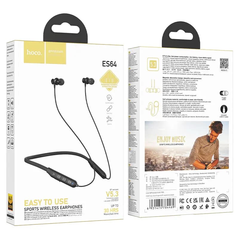 Наушники беспроводные - Hoco ES64 Easy Sound (black)