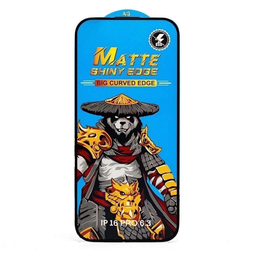 Защитное стекло - Matte для Apple iPhone 16 Pro/17 (black)