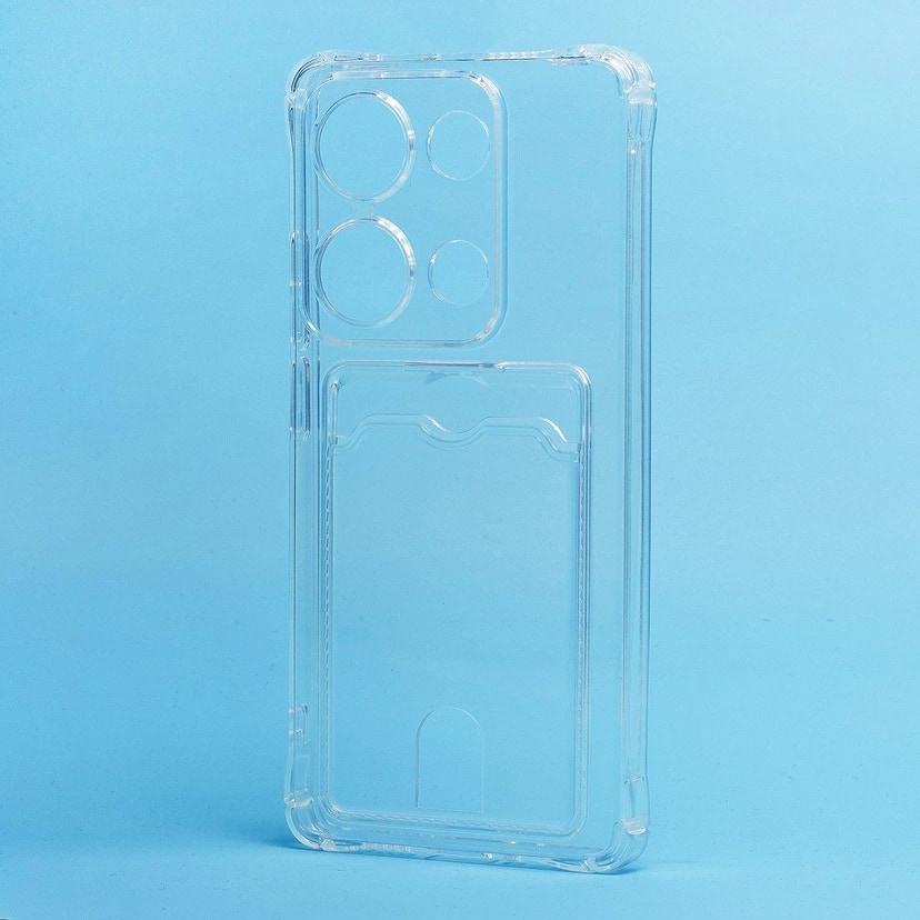 Чехол-накладка с картхолдером - SC276 для Redmi Note 13 Pro 4G (transparent)