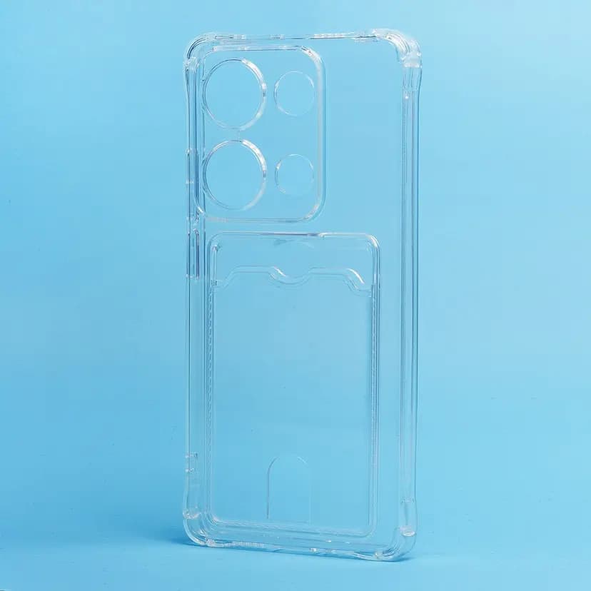 Чехол-накладка с картхолдером - SC276 для Redmi Note 13 Pro 4G (transparent)
