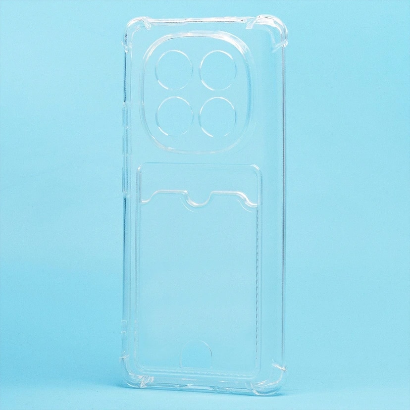 Чехол-накладка с картхолдером - SC276 для Redmi Note 14 Pro (transparent)