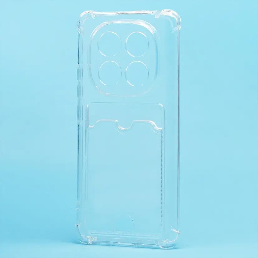 Чехол-накладка с картхолдером - SC276 для Redmi Note 14 Pro (transparent)