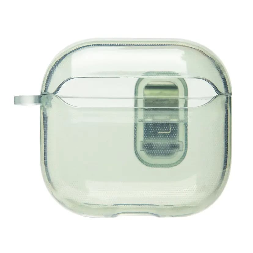 Чехол - SCP25 для кейса Apple AirPods 4 (transparent/green) — фото 3