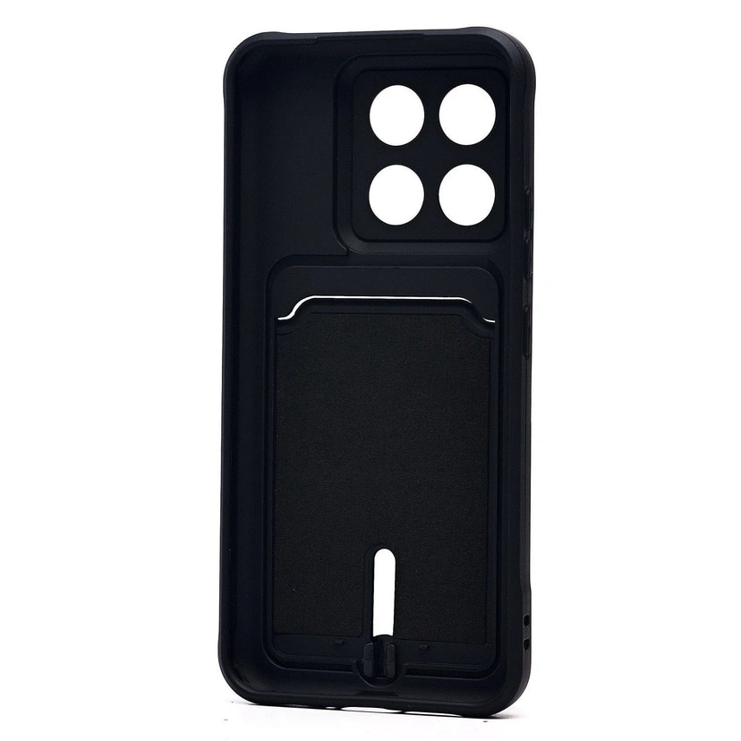 Чехол-накладка с картхолдером - SC304 для Xiaomi 14 (black) — фото 2