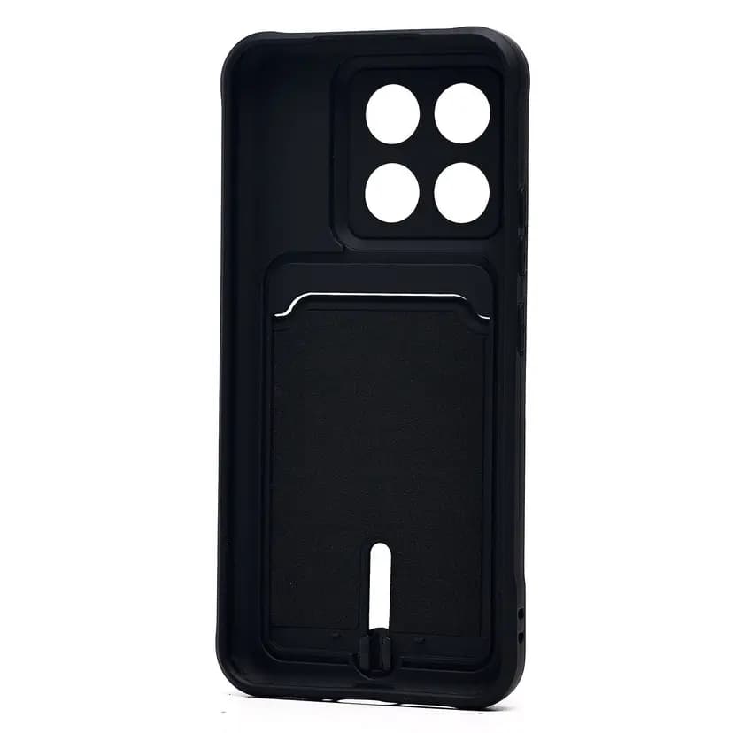 Чехол-накладка с картхолдером - SC304 для Xiaomi 14 (black) — фото 2