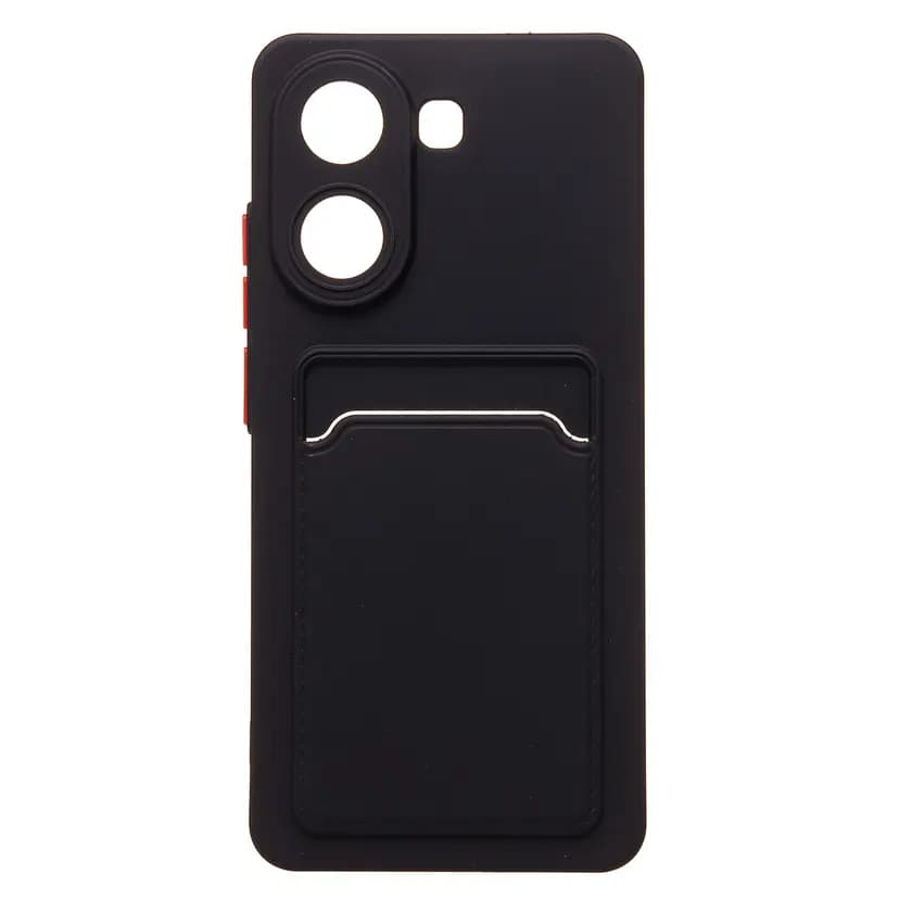 Чехол-накладка с картхолдером - SC337 для Poco X7 Pro (black)