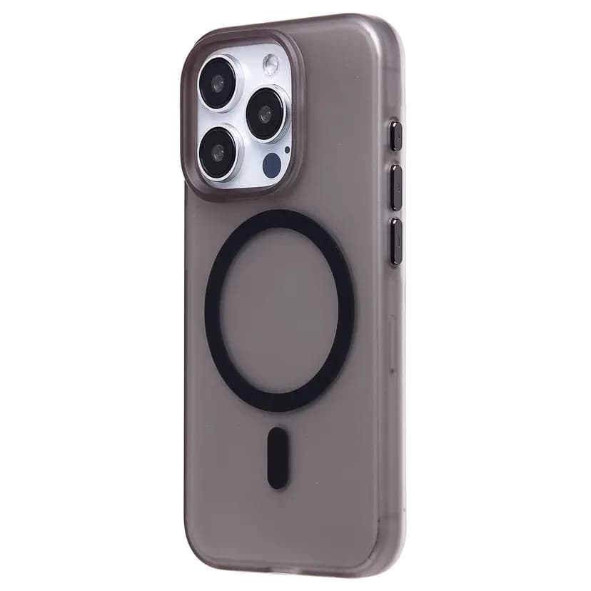 Чехол-накладка - SM038 SafeMag для Apple iPhone 15 Pro (black/matte transparent)