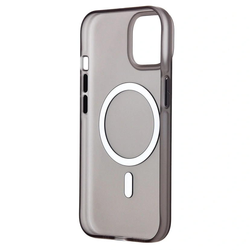 Чехол-накладка - SM038 SafeMag для Apple iPhone 15 (black/matte transparent) — фото 2