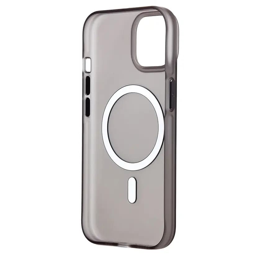 Чехол-накладка - SM038 SafeMag для Apple iPhone 15 (black/matte transparent) — фото 2