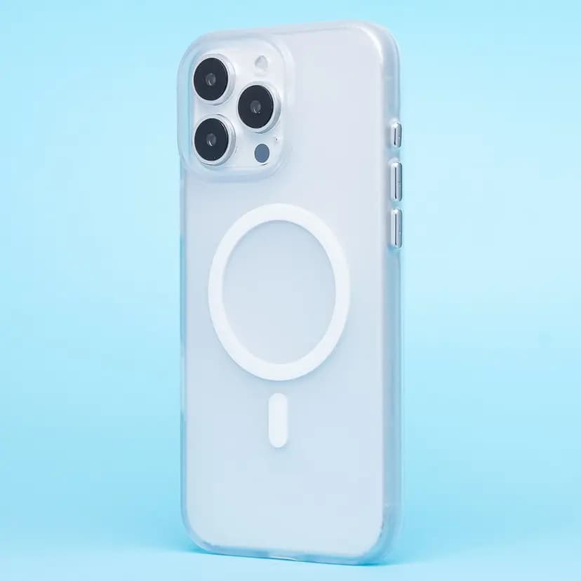 Чехол-накладка - SM038 SafeMag для Apple iPhone 16 Pro Max (white/matte transparent)