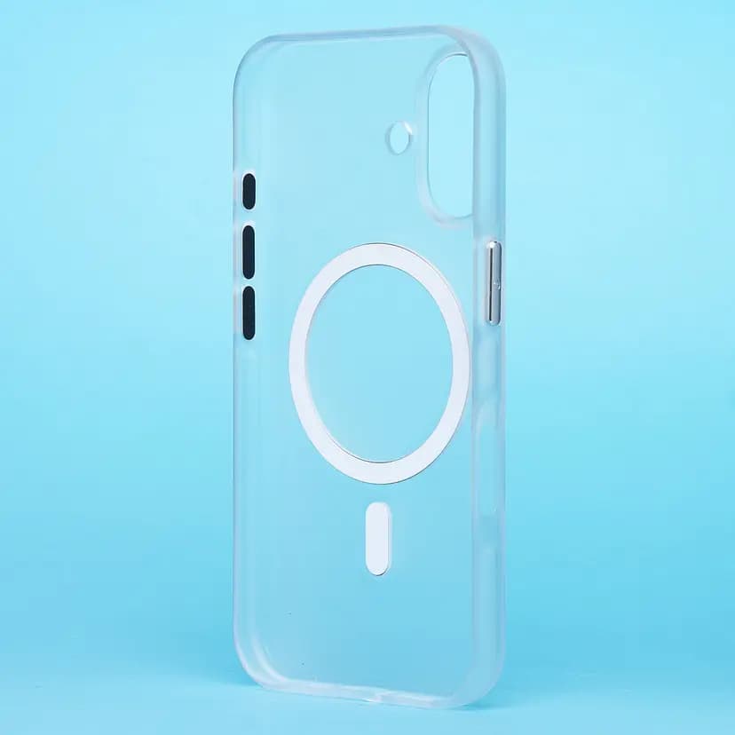 Чехол-накладка - SM038 SafeMag для Apple iPhone 16 (white/matte transparent) — фото 2