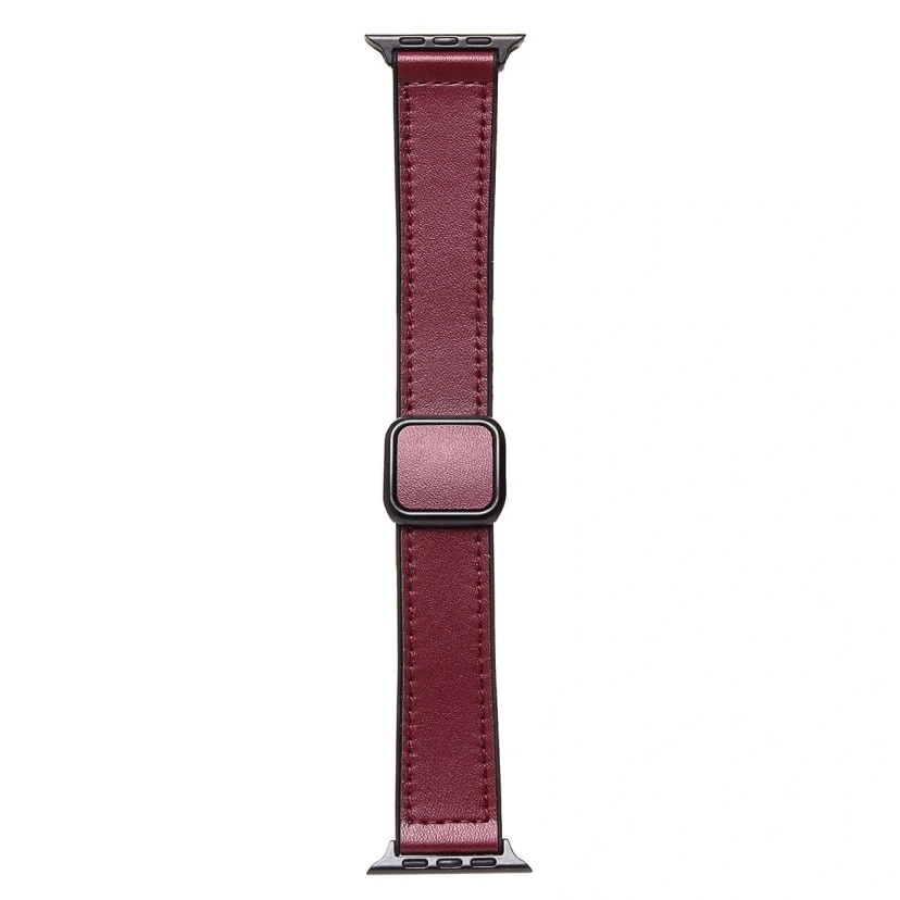 Ремешок на застёжке - ApW38 EcoSkin для Apple Watch 42/44/45/49 мм (wine red)