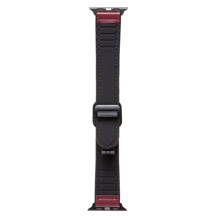 Ремешок на застёжке - ApW38 EcoSkin для Apple Watch 42/44/45/49 мм (wine red) — фото 2