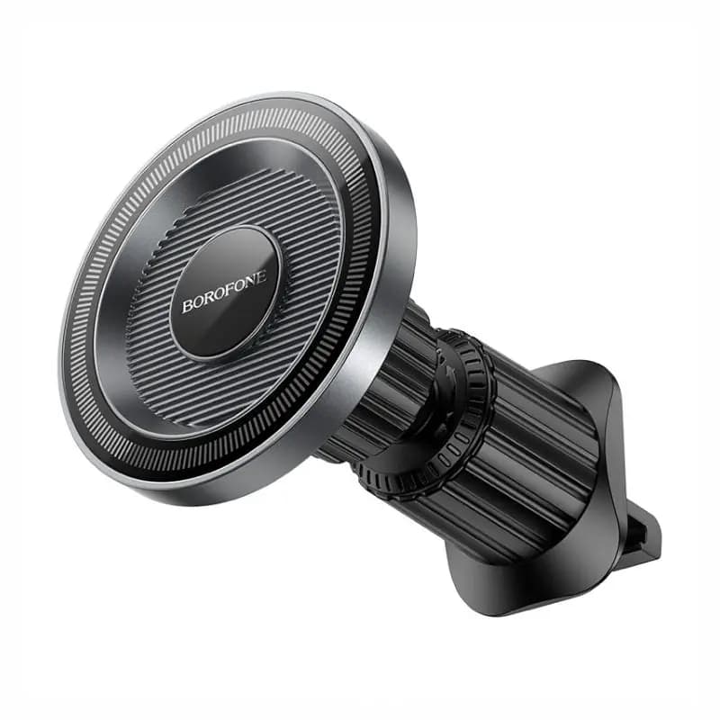 Автодержатель в дефлектор магнитный SafeMag - Borofone BH122 Profit (black metal gray) — фото 2