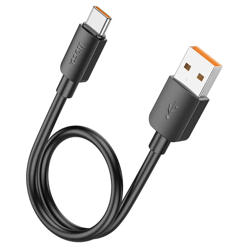 Кабель USB - Type-C - Hoco X96 100W (25 см) (black) — фото 2