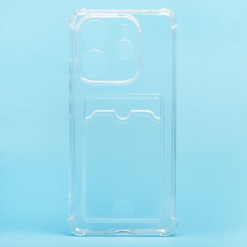 Чехол-накладка с картхолдером - SC276 для Redmi Note 14 4G (transparent)