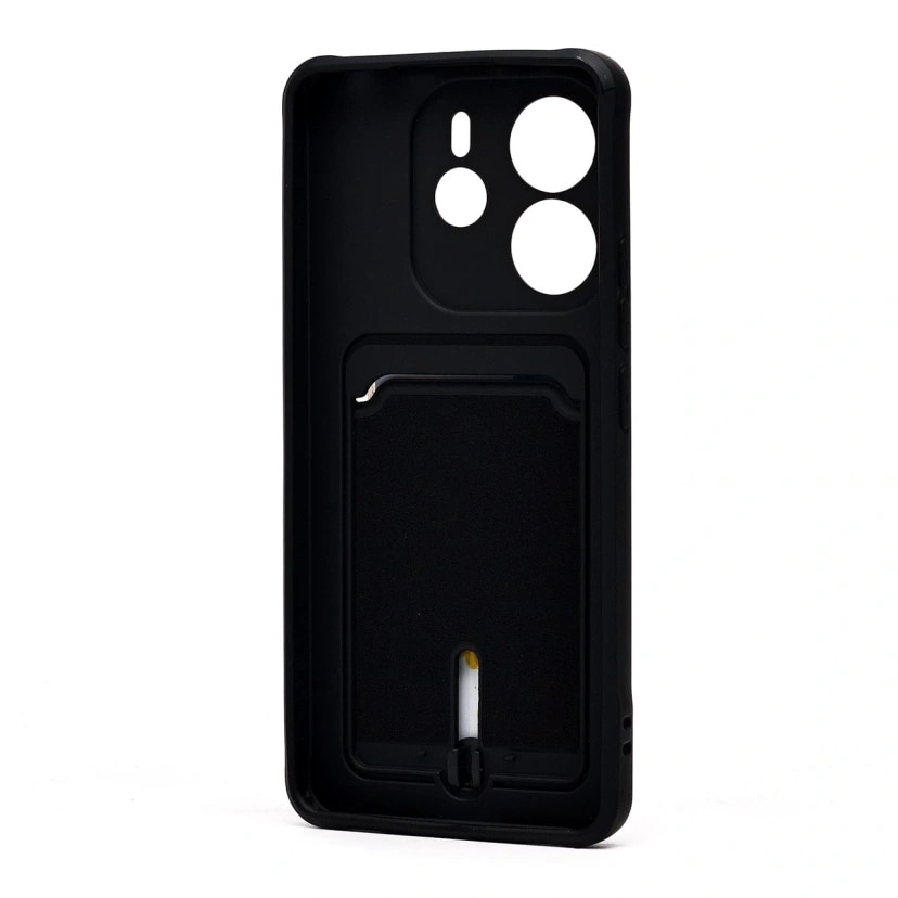 Чехол-накладка с картхолдером - SC304 для Redmi Note 14 4G (black) — фото 2