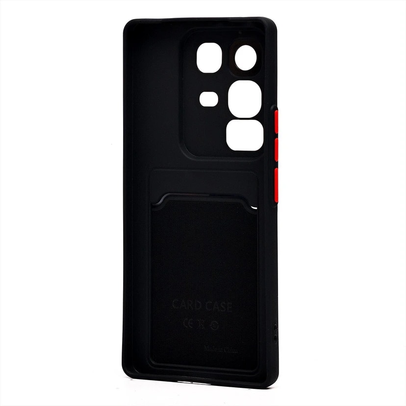 Чехол-накладка с картхолдером - SC337 для Infinix Note 50 4G (black) — фото 2