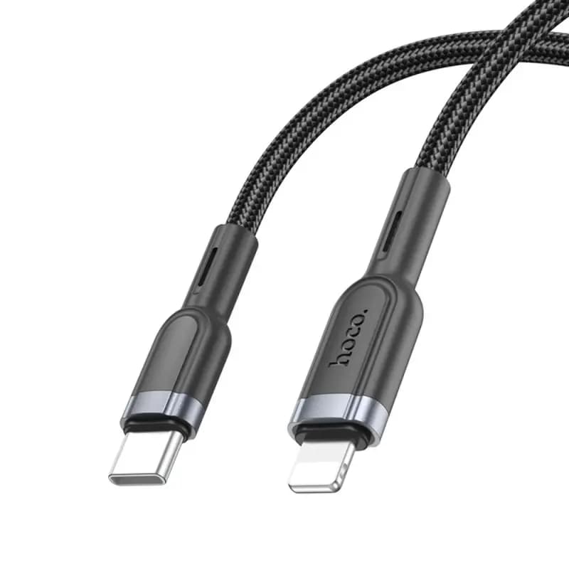 Кабель Type-C - Apple lightning - Hoco U117 Grand (120 см) (black) — фото 2