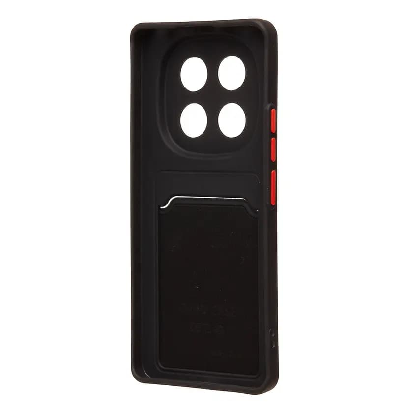 Чехол-накладка с картхолдером - SC337 для Redmi Note 14 Pro 4G (black) — фото 2