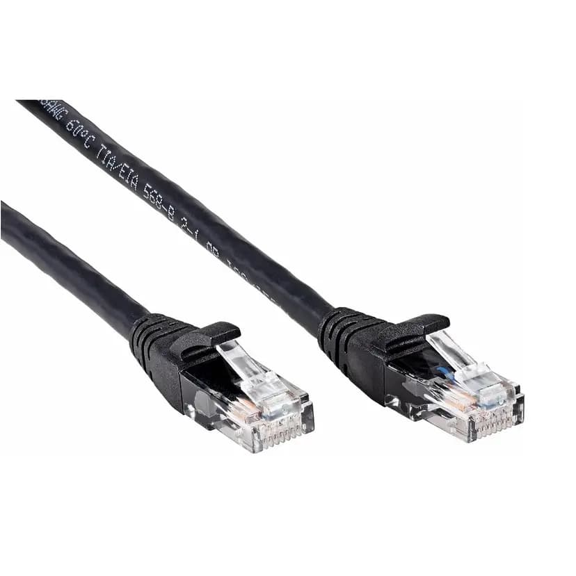 Кабель RJ45 - RJ45 - Патчкорд iOpen Cat 5e 1000MBit (1000 см) (black) — фото 2