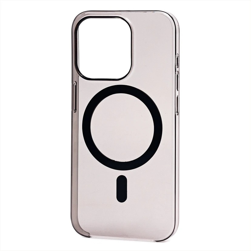 Чехол-накладка - Clear Case SafeMag для Apple iPhone 15 Pro (transparent black)