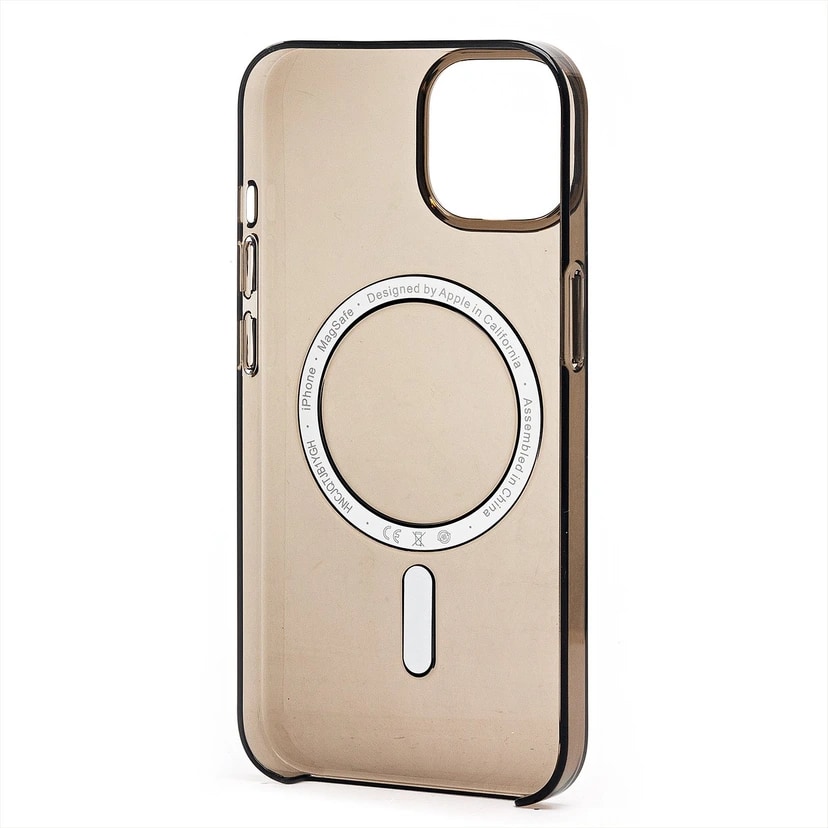 Чехол-накладка - Clear Case SafeMag для Apple iPhone 15 (transparent black) — фото 2