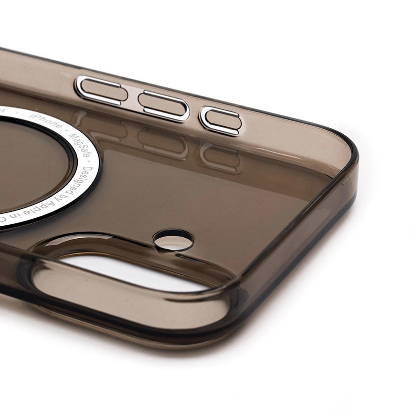 Чехол-накладка - Clear Case SafeMag для Apple iPhone 16 (transparent black) — фото 2