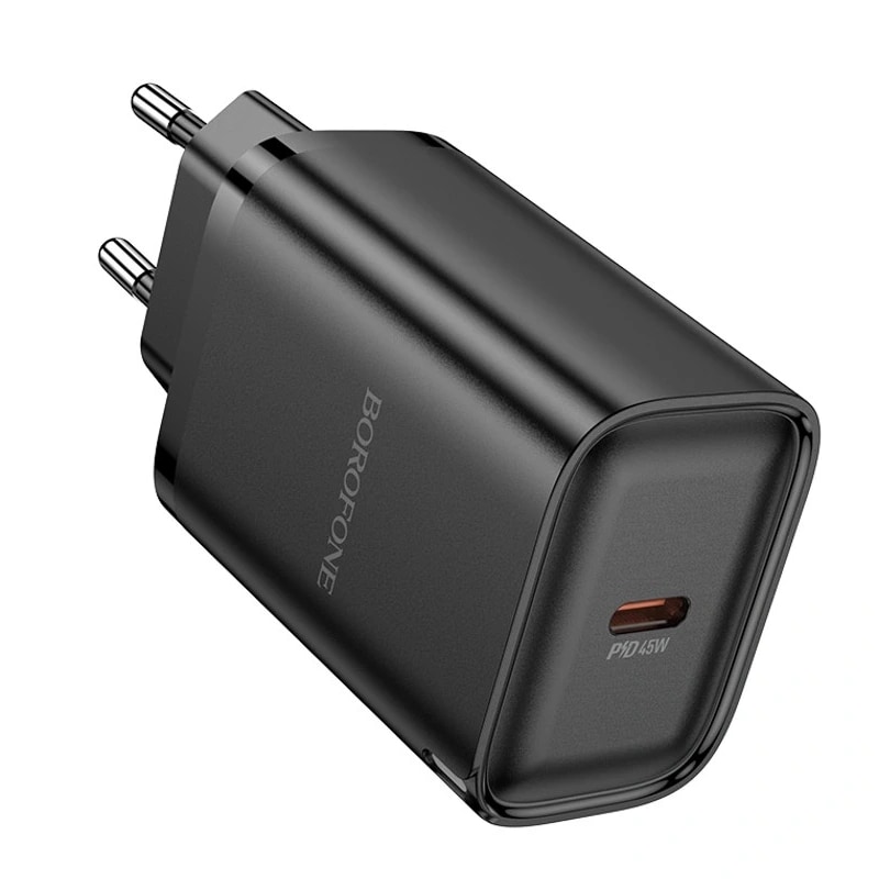 Адаптер сетевой - Borofone BA86A Flare Star 45W PD+QC3.0 (Type-C) (black)