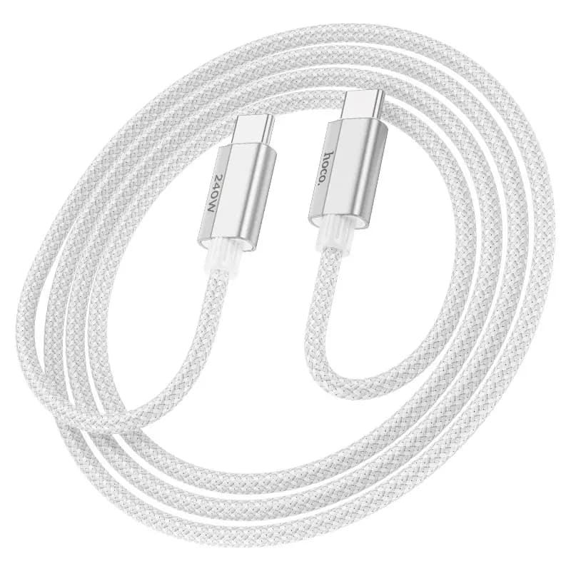 Кабель Type-C - Type-C - Hoco U134 Primero 240W (180 см) (grey) — фото 2
