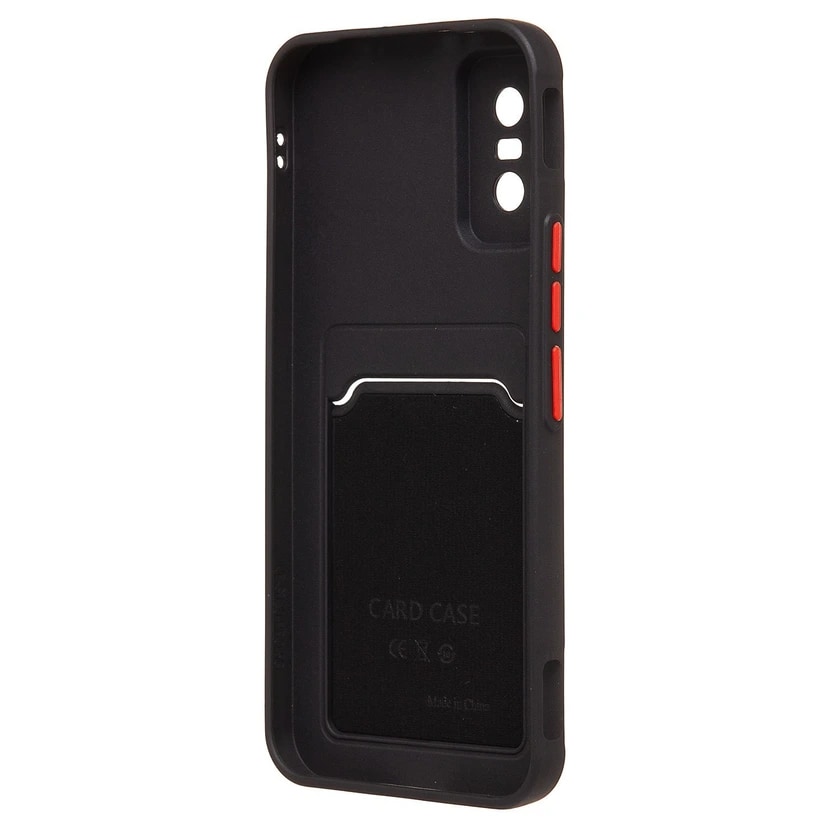 Чехол-накладка с картхолдером - SC337 для Infinix GT 30 Pro (black) — фото 2