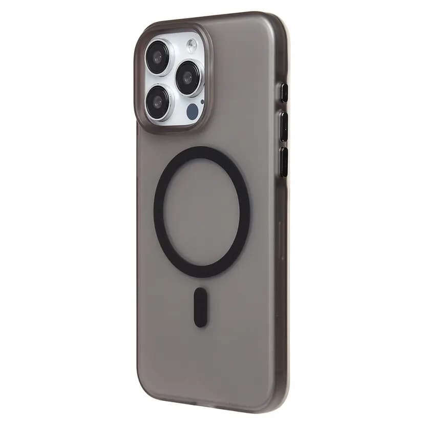 Чехол-накладка - SM038 SafeMag для Apple iPhone 15 Pro Max (black/matte transparent)