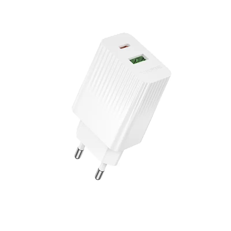 Адаптер сетевой - Borofone BAS76A 30W PD+QC3.0 (USB/Type-C) (white) — фото 2