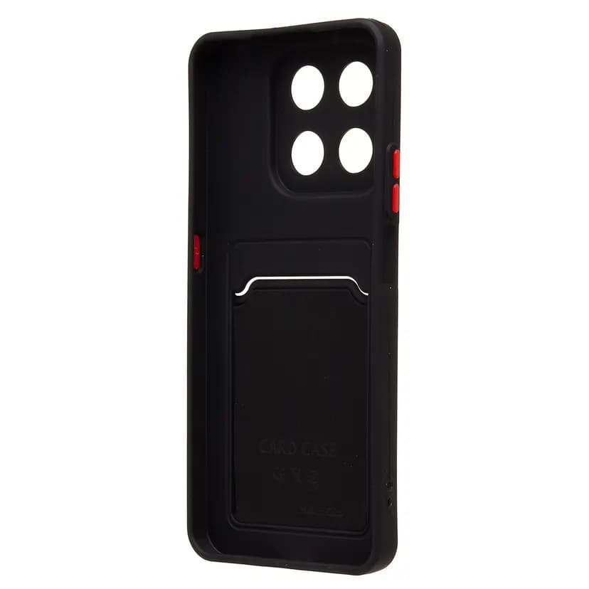 Чехол-накладка с картхолдером - SC337 для Honor X7d 5G (black) — фото 2