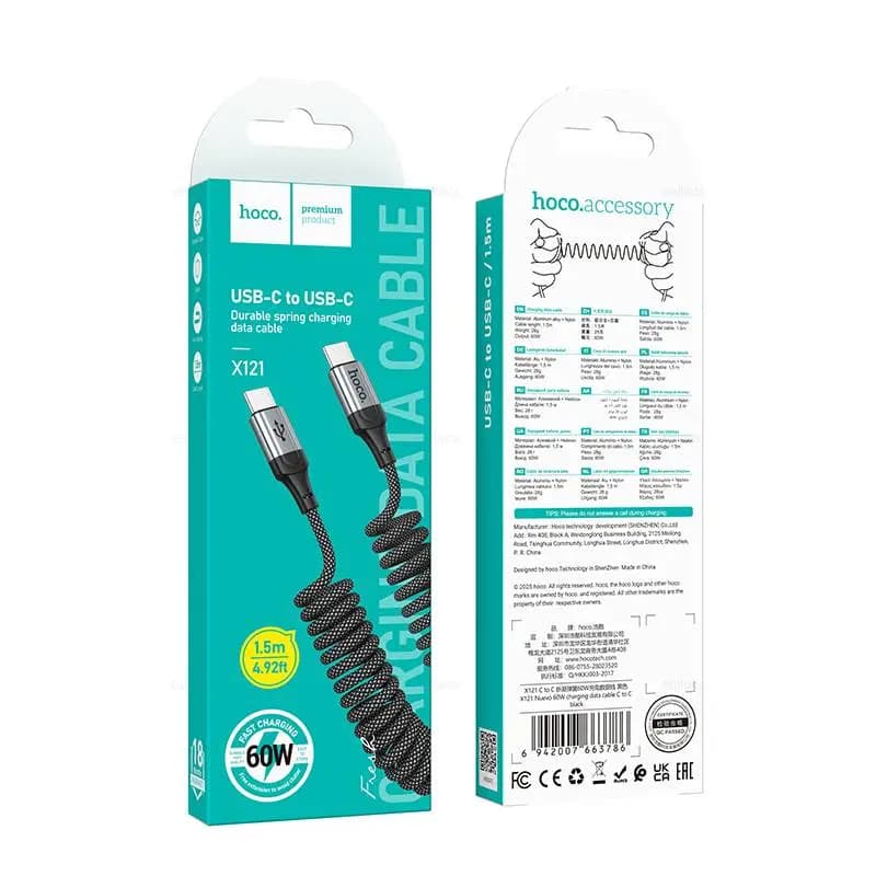 Кабель Type-C - Type-C - Hoco X121 Nuevo (150 см) (black)