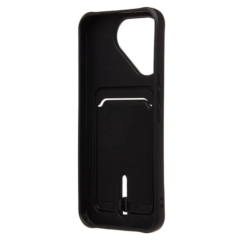 Чехол-накладка с картхолдером - SC304 для Tecno Pova 7 Pro 5G (black) — фото 2