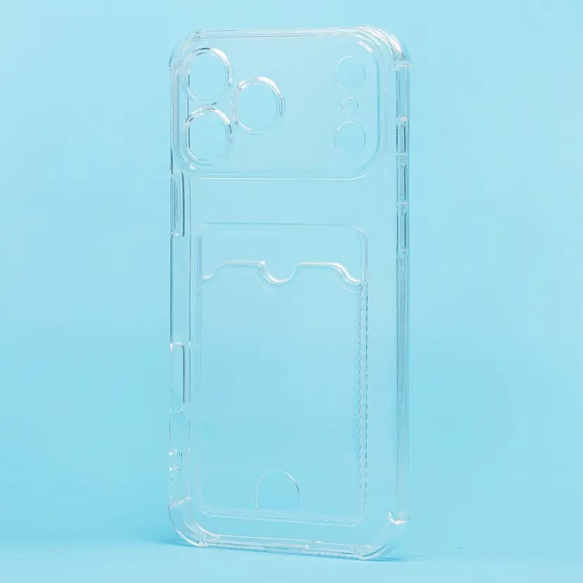 Чехол-накладка с картхолдером - SC276 для Apple iPhone 17 Pro Max (transparent)