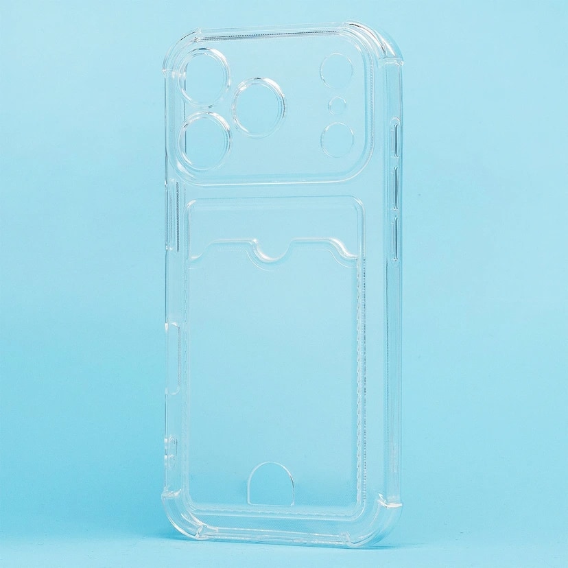 Чехол-накладка с картхолдером - SC276 для Apple iPhone 17 Pro/18 Pro (transparent)