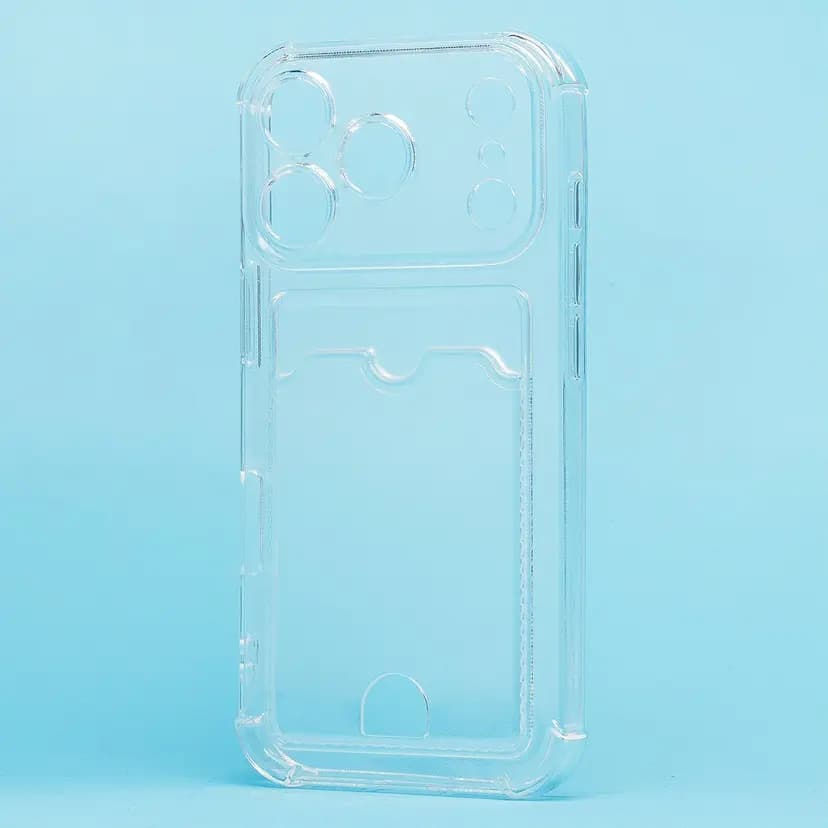 Чехол-накладка с картхолдером - SC276 для Apple iPhone 17 Pro (transparent)