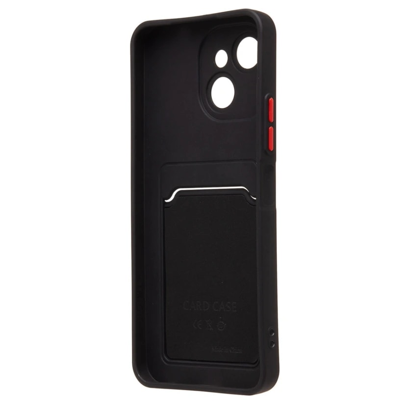 Чехол-накладка с картхолдером - SC337 для Tecno Spark 40C (black) — фото 2