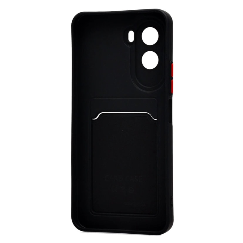 Чехол-накладка с картхолдером - SC337 для Poco M7 4G (black) — фото 2