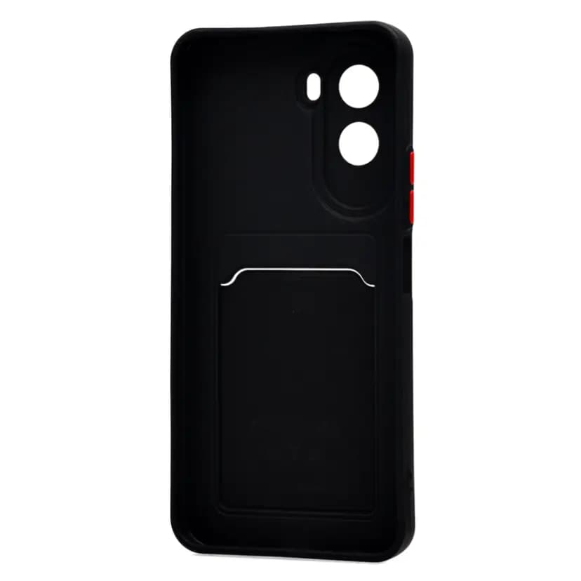 Чехол-накладка с картхолдером - SC337 для Poco M7 4G (black) — фото 2