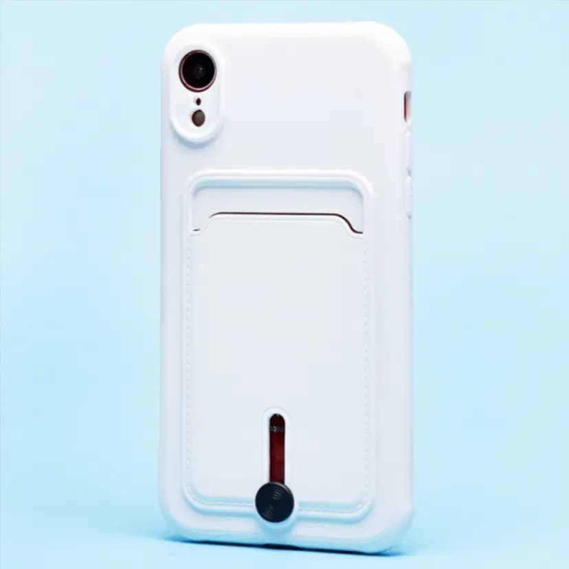 Чехол-накладка с картхолдером - SC304 для Apple iPhone XR (white)