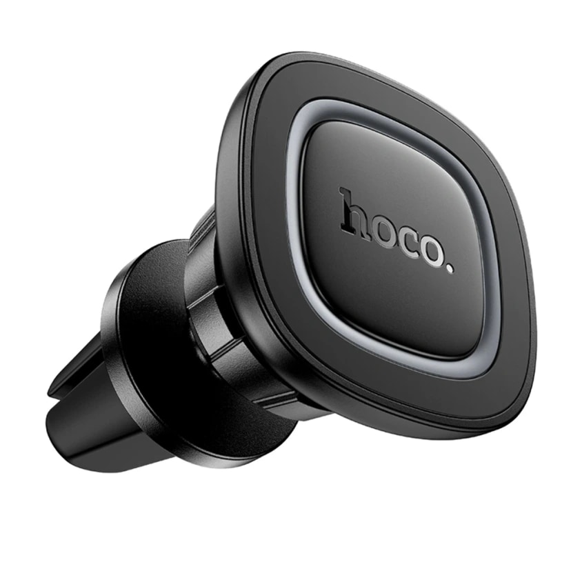 Автодержатель в дефлектор магнитный SafeMag - Hoco H72 Crown (black metal grey)
