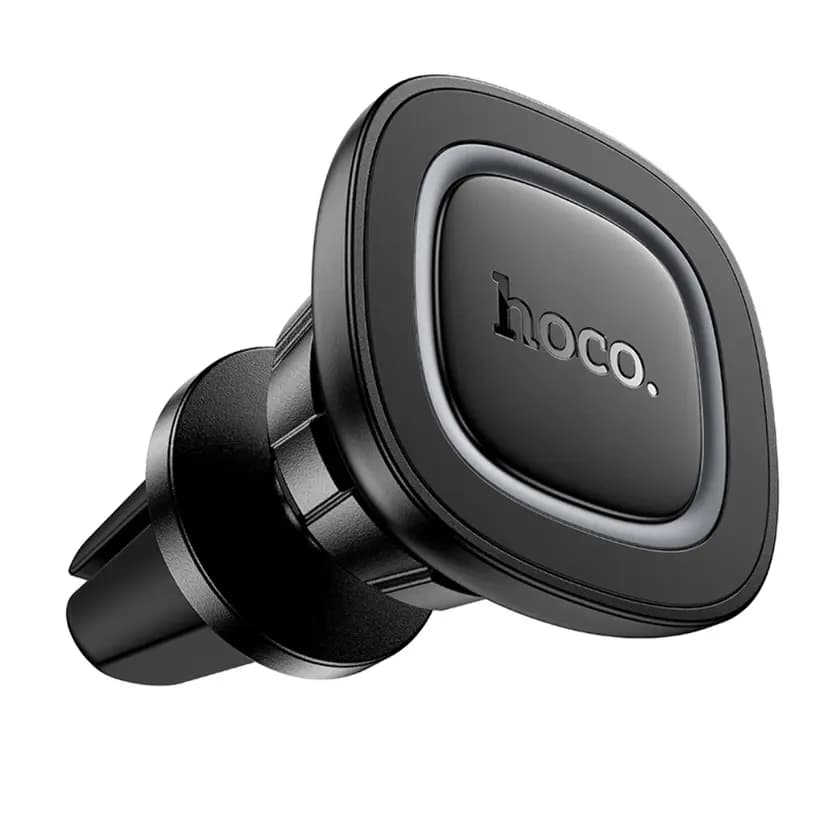 Автодержатель в дефлектор магнитный SafeMag - Hoco H72 Crown (black metal grey) — фото 2