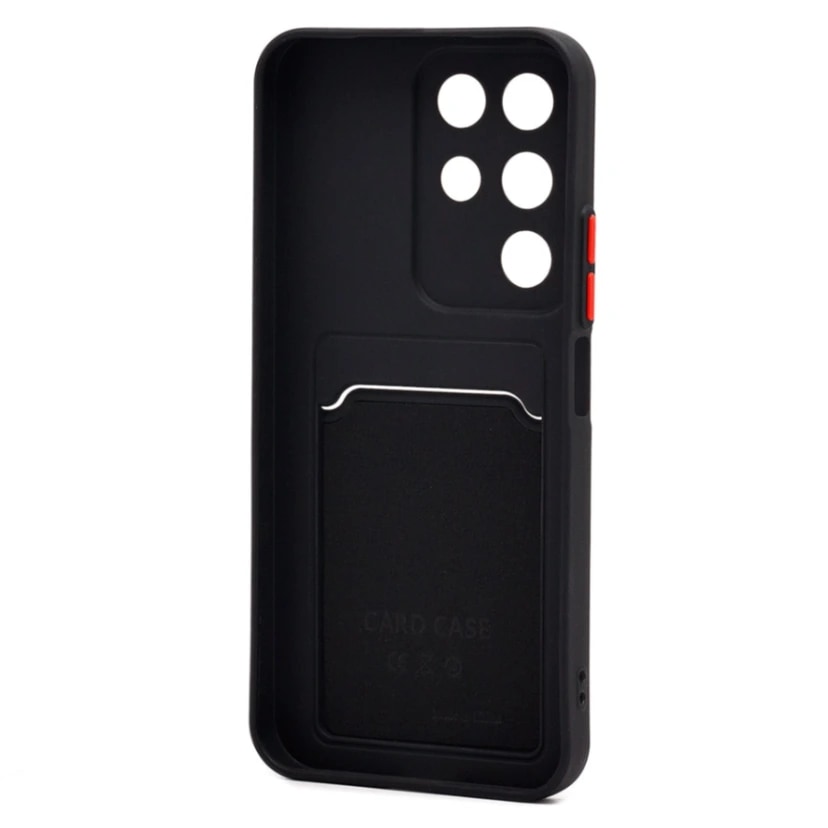 Чехол-накладка с картхолдером - SC337 для Realme C85 5G (black) — фото 2
